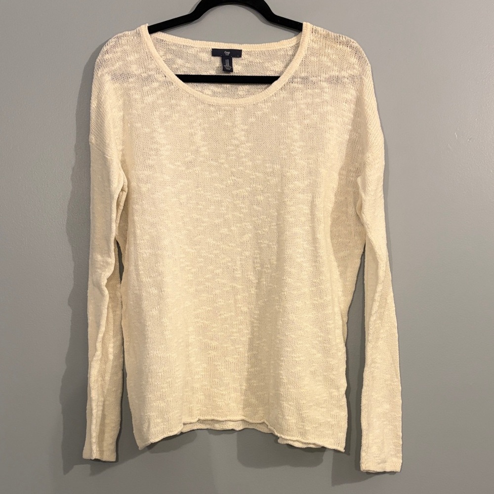 GAP Women's White Long Sleeve Lightweight Sweater